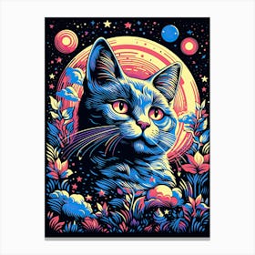 Nebula Whiskermelt, Psychedelic Cats series Canvas Print