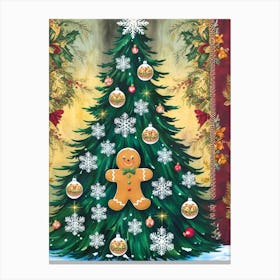 William Morris Christmas Tree 48 Canvas Print