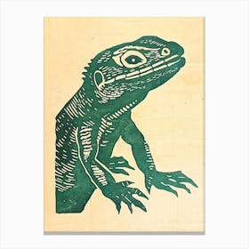 Iguana Bold Block 9 Canvas Print