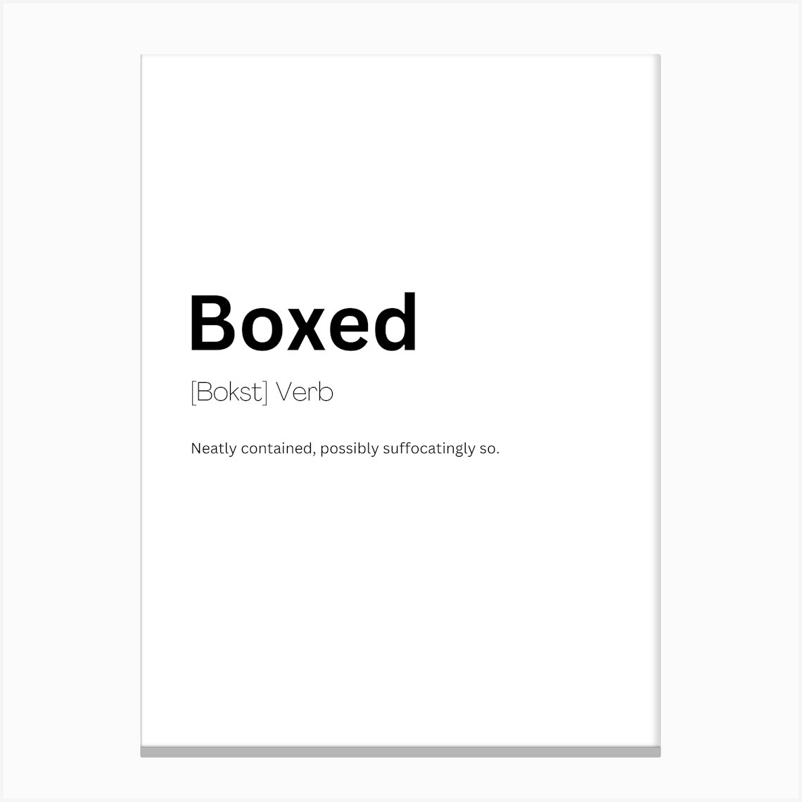 Boxed Definition Meaning Canvas Print by Kaigozen