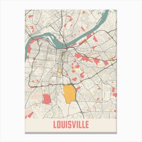 Louisville Map Poster Canvas Print