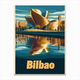 Aihrgdesign A Vintage Travel Poster Of Bilbao Featuring The I 088496b1 0628 447c 93b1 97c6e5258103 1 Canvas Print