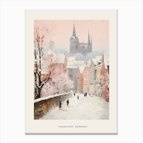 Dreamy Winter Painting Poster Frankfurt Germany 1 Canvas Print
