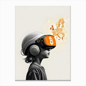 Child With Vr Headset Canvas Print