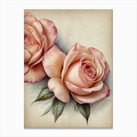 Two Roses Canvas Print