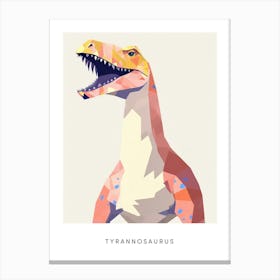 Nursery Dinosaur Art Tyrannosaurus 4 Poster Canvas Print