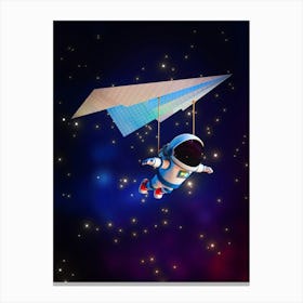 Astronaut Flying In Space Canvas Print