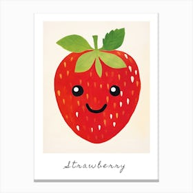 Friendly Kids Strawberry 2 Poster Canvas Print