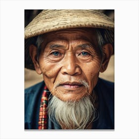 Old Man In Hat Canvas Print