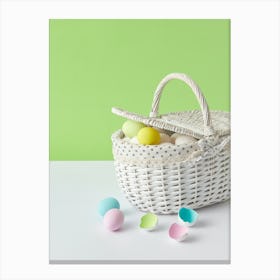 Easter Basket With Eggs 5 Canvas Print