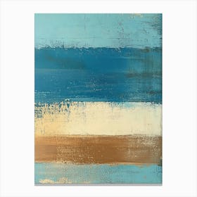 Blue And Brown Abstract Canvas Print