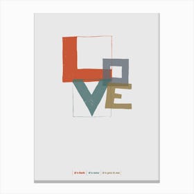 Love Type Canvas Print
