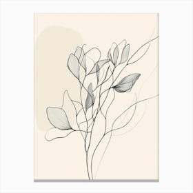 Flowers On A Branch Canvas Print