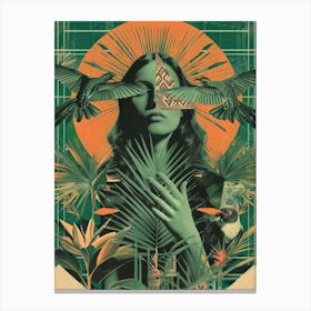 Woman In The Jungle 1 Canvas Print