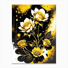 Gold Roses 3 Canvas Print