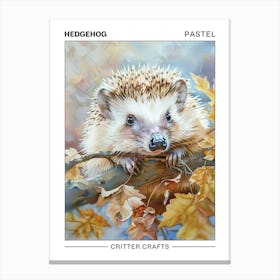 Hedgehog Pastel Watercolour 4 Poster Leinwandbild