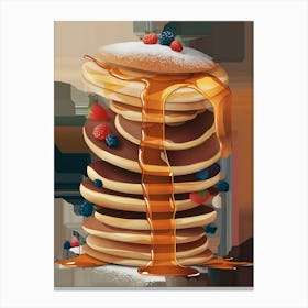 Pancakes With Syrup Canvas Print