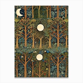 William Morris Moonlight In The Forest 109 Canvas Print