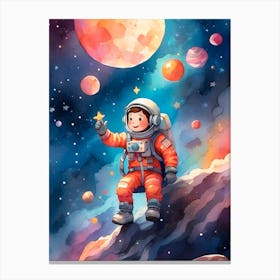 Astronaut Painting Canvas Print