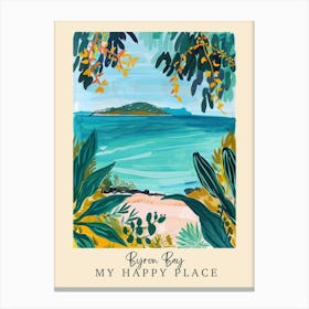 My Happy Place Byron Bay 4 Travel Poster Canvas Print