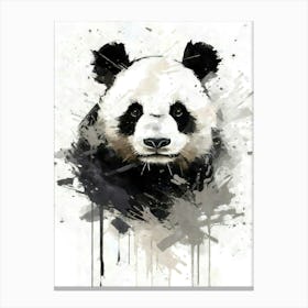 Aesthetic Abstract Watercolor Pandabear Canvas Print