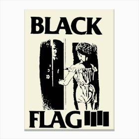 Black Flag band music 2 Canvas Print