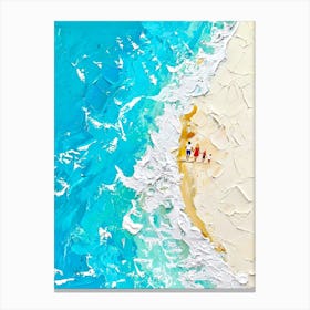 Family Beach Painting Canvas Print