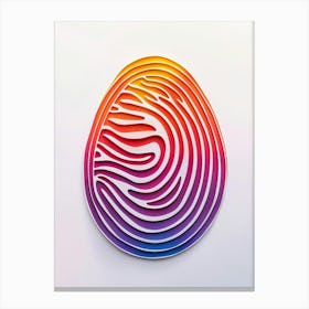Fingerprint Icon Canvas Print
