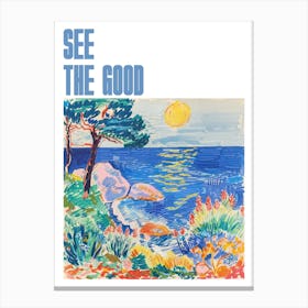 See The Good Poster Seaside Painting Matisse Style 3 Canvas Print