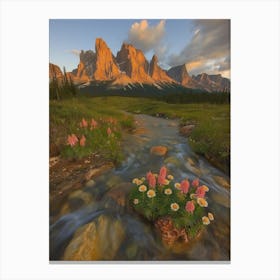 Douglas Range At Sunset Canvas Print