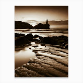 Lighthouse At Sunset 59 Canvas Print