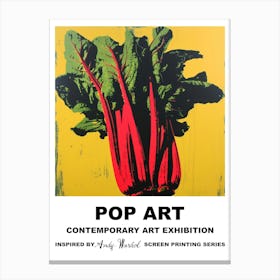 Rhubarb Pop Art 3 Canvas Print
