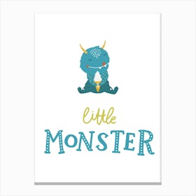 Little Monsters Ice Cream Canvas Print