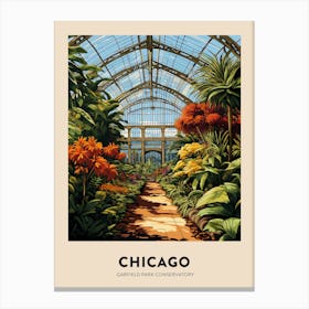 Garfield Park Conservatory 7 Chicago Travel Poster Canvas Print