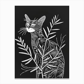 Ocicat Cat Minimalist Illustration 4 Canvas Print