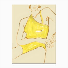 Yellow Bikini Canvas Print