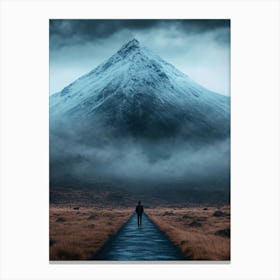 Man On A misty Path Canvas Print