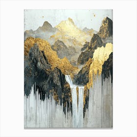 Mont Blanc Flow Fluid Abstraction Canvas Print