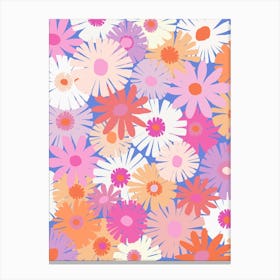 Crepe Paper Flowers In Springtime Canvas Print