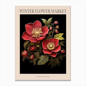 Lenten Rose 1 Winter Flower Market Poster Canvas Print