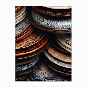 Stacked Plates Canvas Print