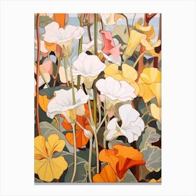 Nasturtium 1 Flower Painting Canvas Print