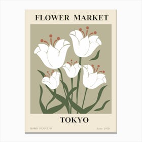 Flower Market Tokyo Canvas Print