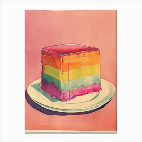 Rainbow Jelly Slice Vintage Advertisement Illustration 3 Canvas Print