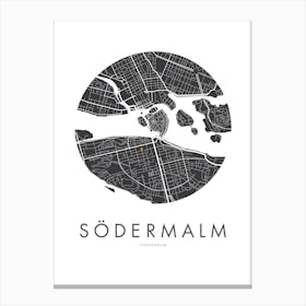 Stockholm in Black by emerybloom Canvas Print