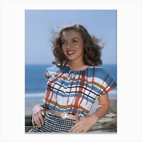 Actress Marilyn Monroe Portrait In 1946 In Los Angeles, California Canvas Print