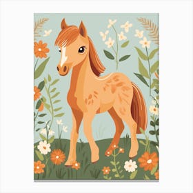 Baby Animal Illustration  Horse 4 Canvas Print