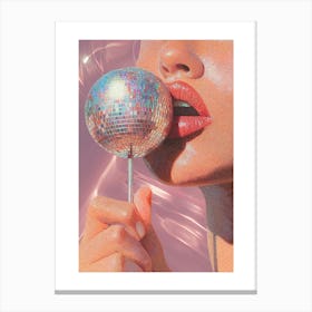 Disco Lollipop Dopamine Decor Canvas Print