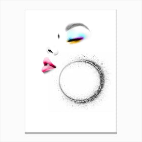 Woman Face Beautiful Illustration Art 01 Canvas Print