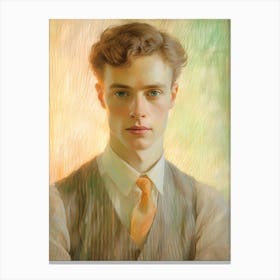 Young Man In A Vest Canvas Print